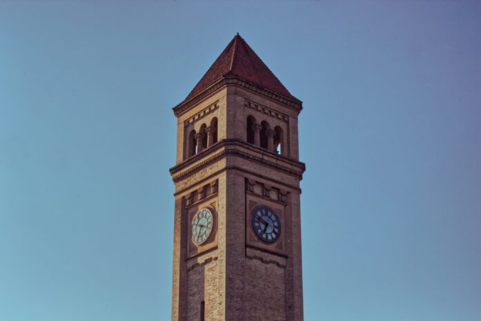 Clock tower of Spokane, Washington